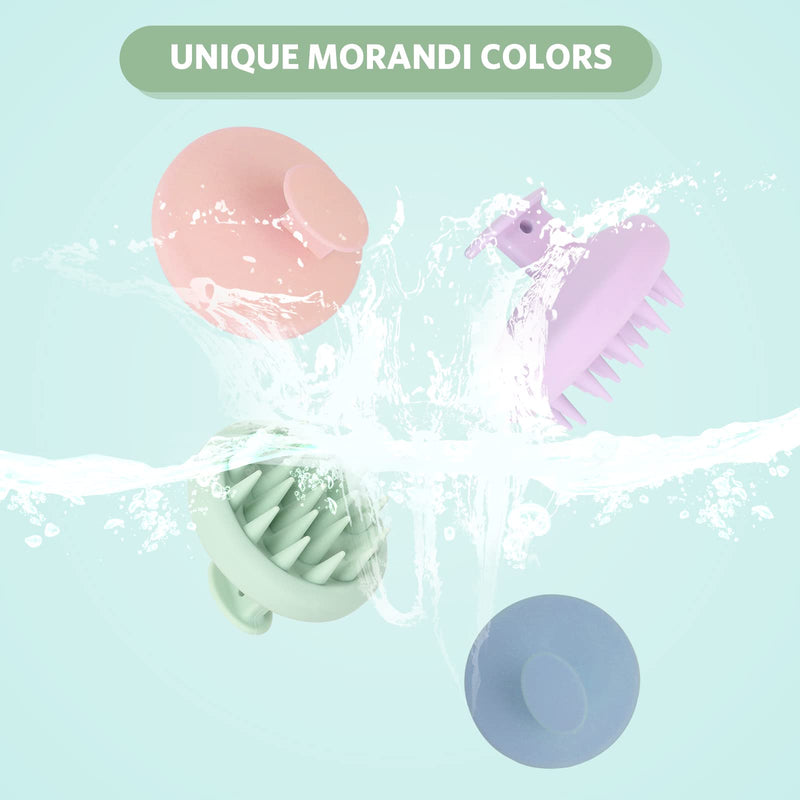 Sndyi Silicone Scalp Massager Shampoo Brush, Scalp Brush for Hair Growth and Head Massage, Scalp Scrubber/Exfoliator for Dandruff Removal, Silicone Hair Scalp Massager, Wet & Dry Use, Fir Green - BeesActive Australia