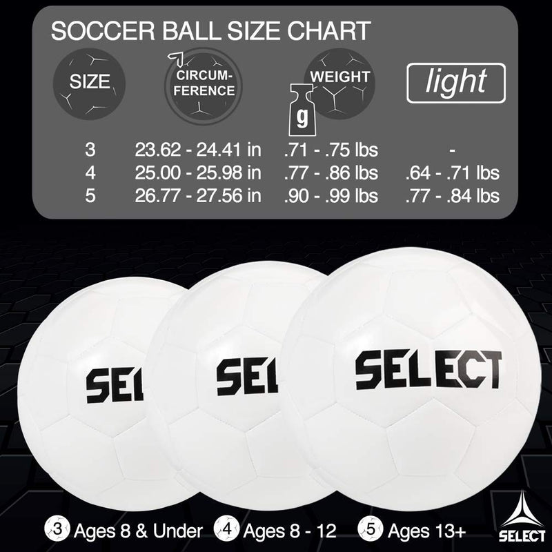 SELECT Club DB V20 Soccer Ball All White 3 Club DB V20 - 1 Ball - BeesActive Australia