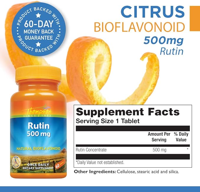 Thompson - Rutin Natural Bioflavonoid 500 mg. 60 tablets - BeesActive Australia