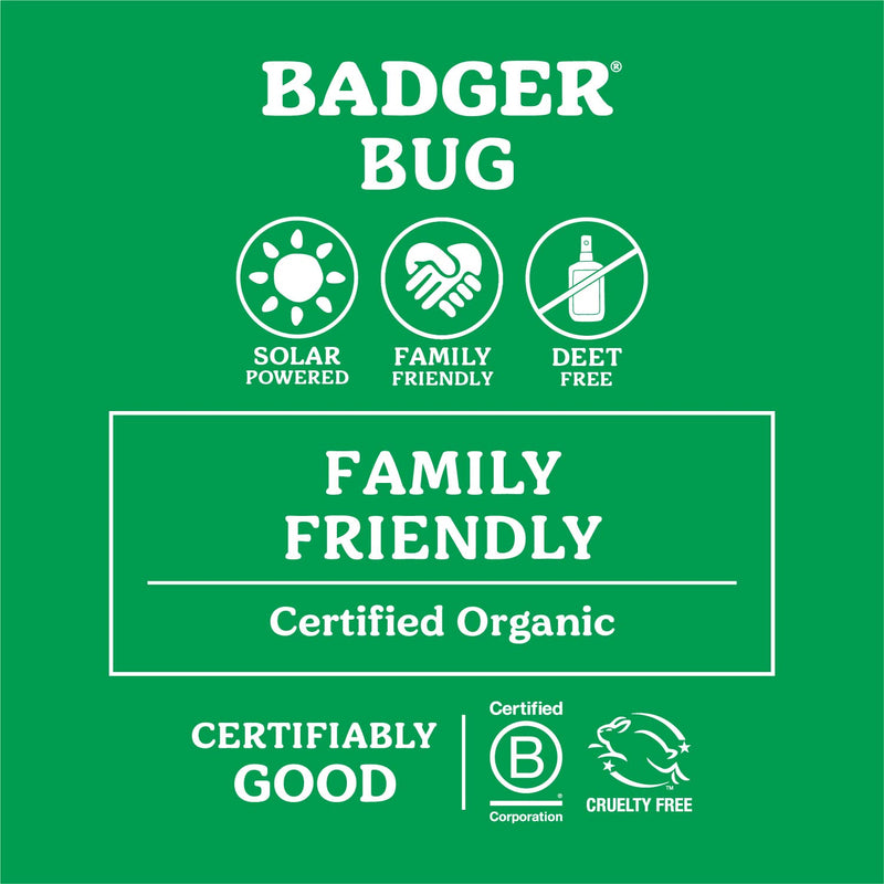 Badger - Anti-Bug Shake & Spray, DEET-Free Natural Bug Spray, Eco-Friendly, Certified Organic Mosquito Spray, Great for Kids, Insect Repellent, 2.7 Fl Oz - BeesActive Australia