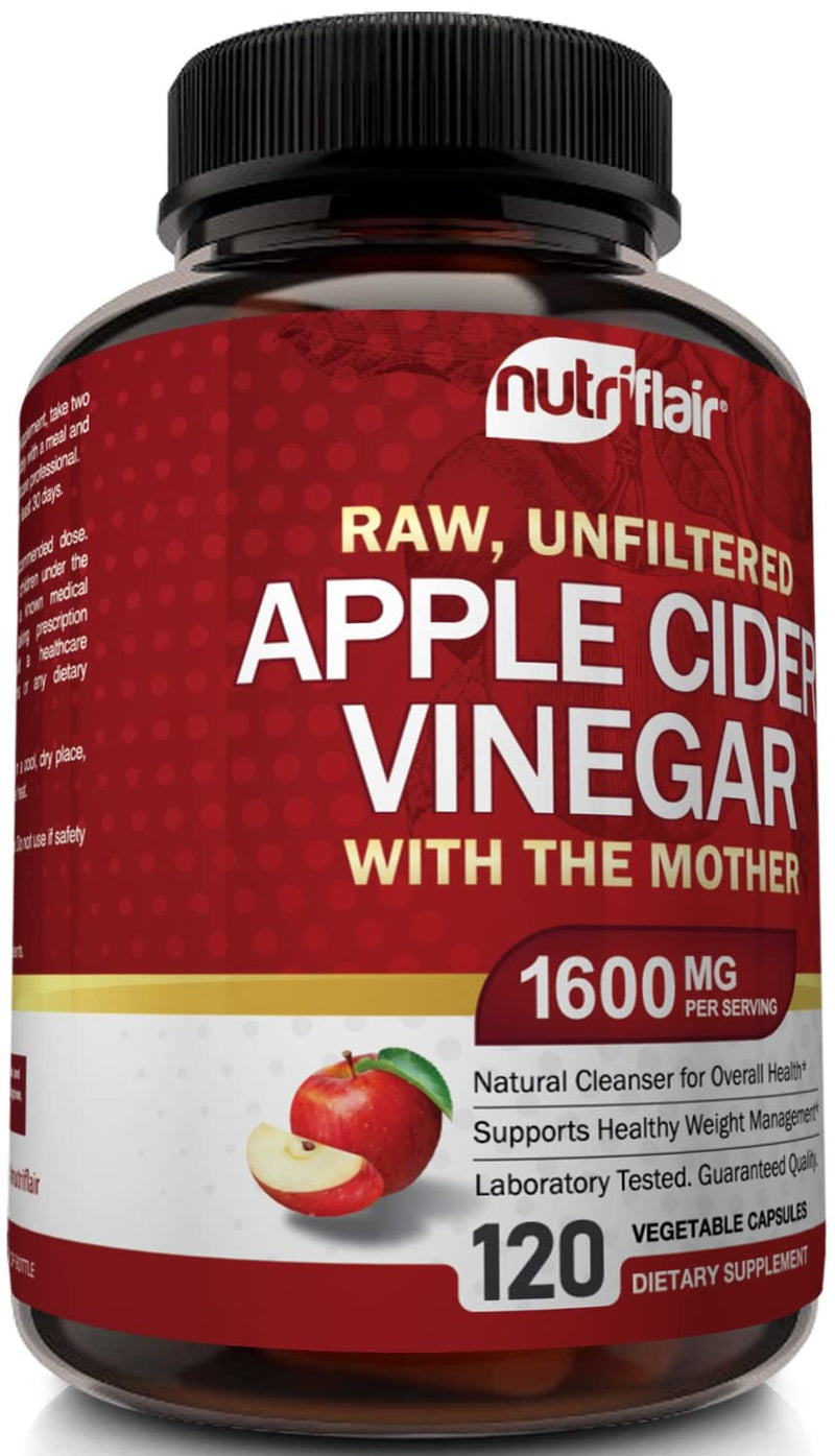 Apple Cider Vinegar Capsules with The Mother - 120 Vegan ACV Pills - Best Supplement for Healthy Weight Loss, Diet, Keto, Digestion, Detox, Immune - Powerful Cleanser & Appetite Suppressant Non-GMO - BeesActive Australia