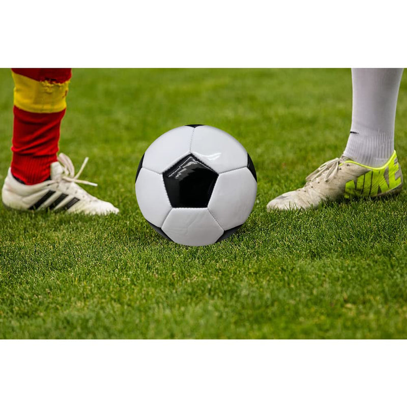 XEDGE Official Size Soccer Ball,Size 5 Training Ball for Girls,Boys,Youth Teenagers,Adults,Machine Stitched for Indoor Outdoor Play black and white size 5 - BeesActive Australia