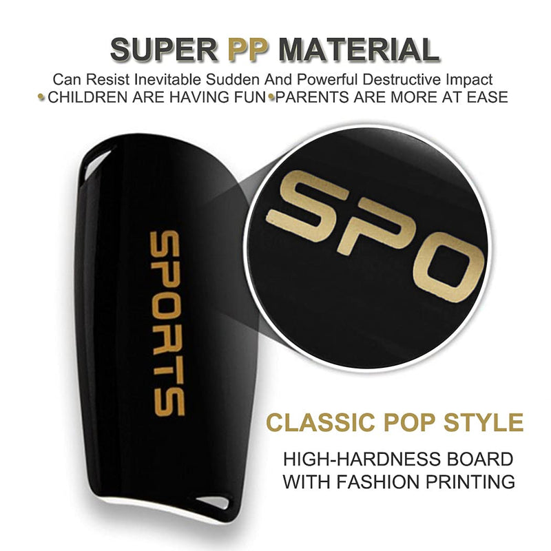 Youth Soccer Shin Guards for Kids Child with Sleeves Soccer Shin Pads and Shin Guard Sleeves Calf Sleeves Protective Gear for Boys Girls Kids Youth Teenagers Adult Black M 3'11" - 4'6" - BeesActive Australia
