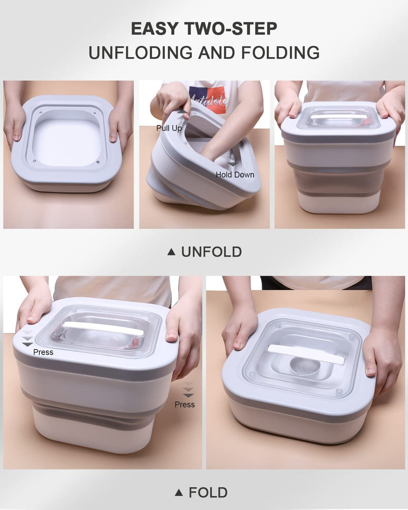 Dog Food Storage Container 15 Pound - Collapsible Pet Food Container with Scoop and Measuring Cup, Airtight Food Storage Containers for Cat - BeesActive Australia