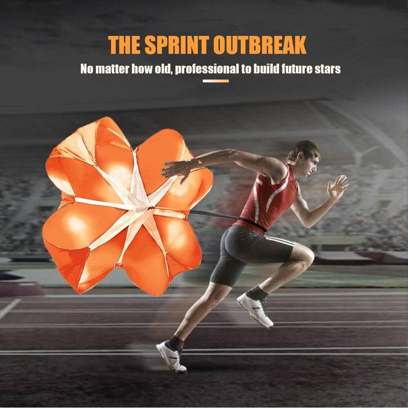 QING PU2021 Running Speed Training, 56 inch Speed Drills Resistance Parachute Running Sprint Chute Soccer Football Sport Speed Training(Orange) - BeesActive Australia