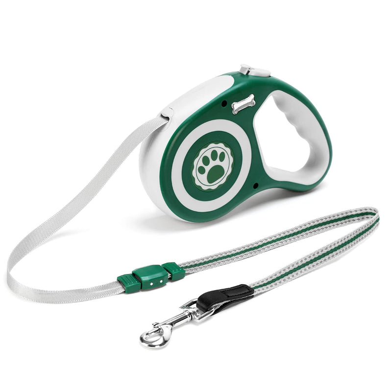 EC.TEAK Retractable Dog Leash, 26FT /16FT Dog Walking Leash for Medium Large Dogs up to 44 lbs/ 77 lbs/110 lbs, One Button Break & Lock, Heavy Duty No Tangle, Large 16 FT(44 lbs) Green - BeesActive Australia