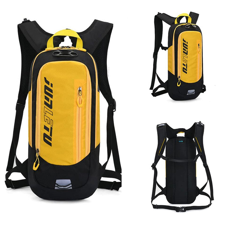 Clape Hydration Backpack with 2L Water Bladder, Small Mountain Bike Backpack Nylon Water Pack Lightweight Bicycle Daypack for Running, Hiking, Cycling, Camping OT04-Yellow - BeesActive Australia