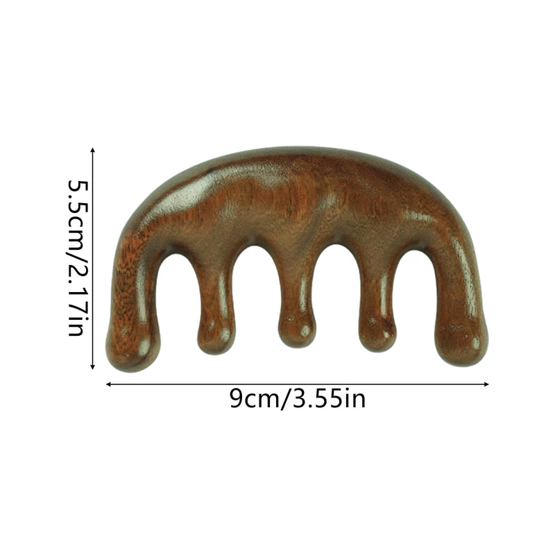 2 Pcs Wooden Massage Comb, Scalp Massager Wide Tooth Hair Massager Scalp Multi Functional Wooden Wide Tooth Comb for Men Women - BeesActive Australia