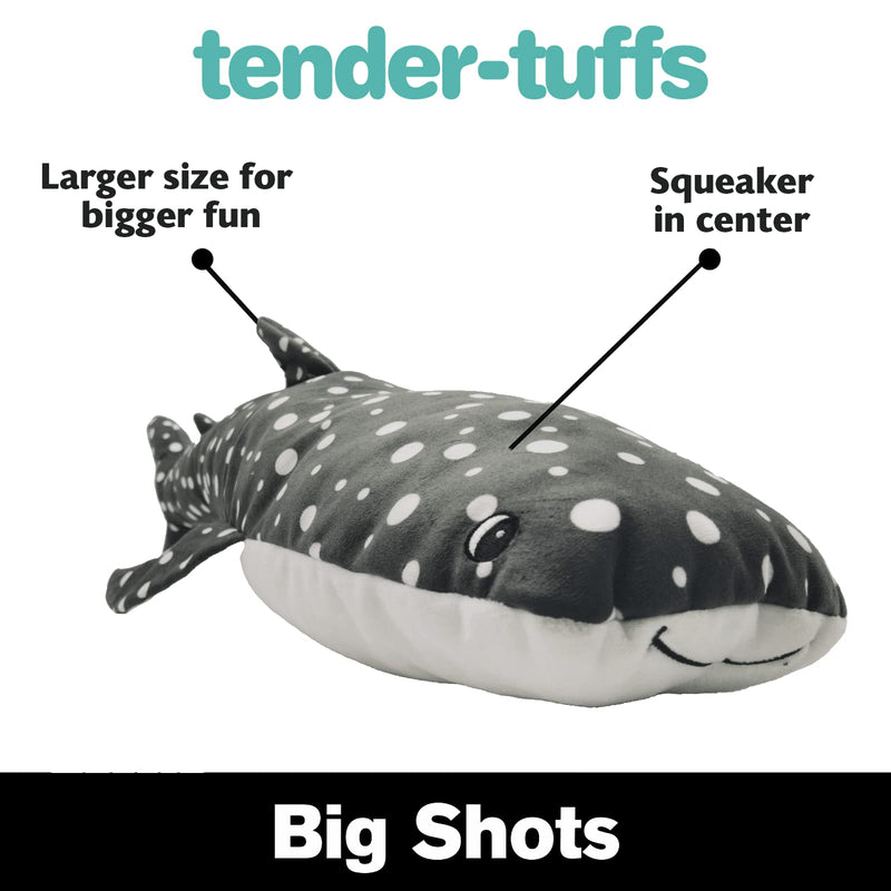 Snuggle Puppy Tender-Tuffs Extra Large Whale Shark and Big Manta Ray Plush Dog Toys Bundle - Tough Marine Animal Squeaky Toys - BeesActive Australia