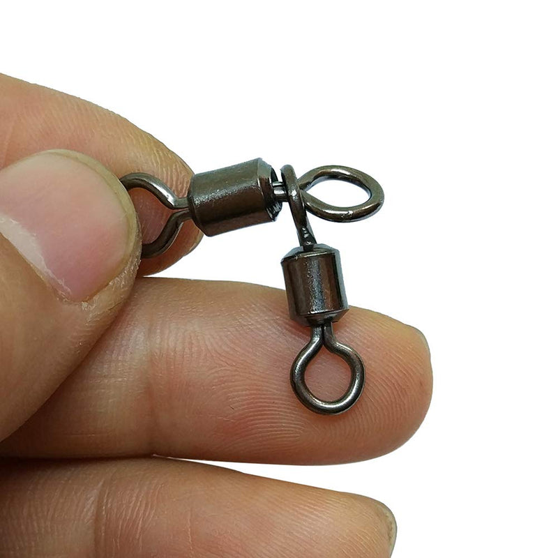 [AUSTRALIA] - 50PCS 3 Way Swivels Fishing,Heavy Duty Crane Swivel Fishing Slid 3-Way T Turn Swivel for Typing Double Drop Rigs for Fresh and Saltwater 7LB-176LB 2/0x1/0#-Length/Rated:1.06"/110LB 