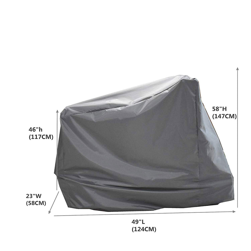 Mini Lustrous Exercise Bike Cover, Indoor Cycling Bike Stationary Cover Fitness Bikes for Home Gym Workout Bike Training Bike Outdoor Cover, Gray - BeesActive Australia