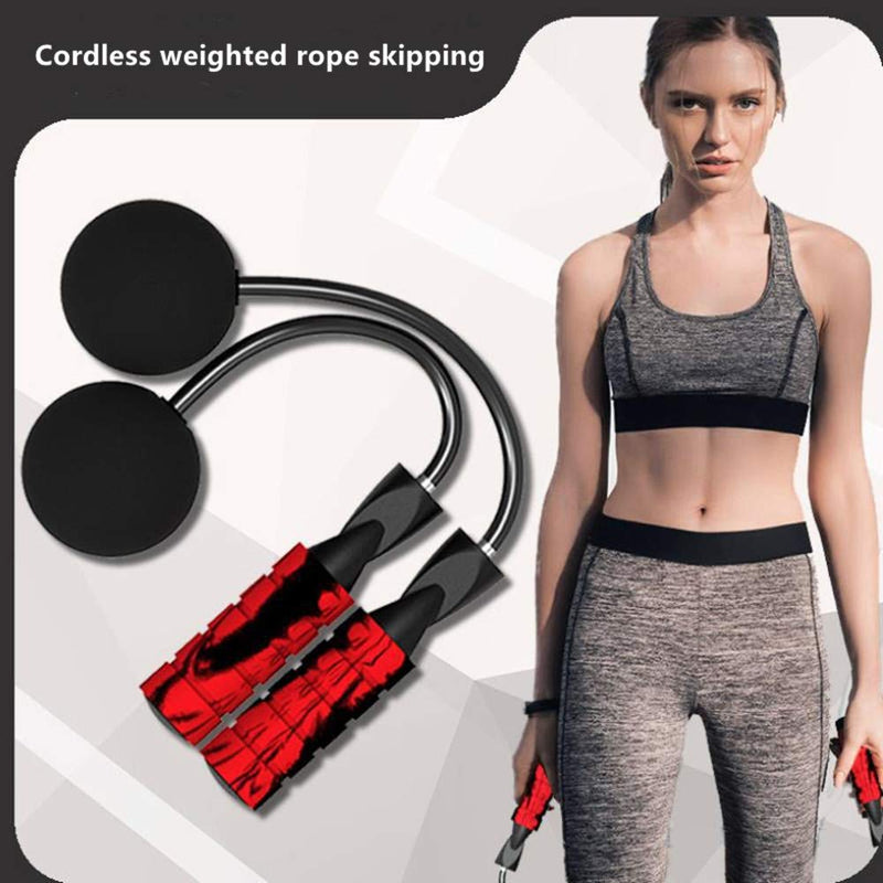 Jump Rope,Ropeless Skipping Rope Weighted Jump Rope Tangle-Free Rapid Speed Cordless Jump Rope Fits Any Skill Level Best For Fitness Indoor/Ourdoor Green - BeesActive Australia