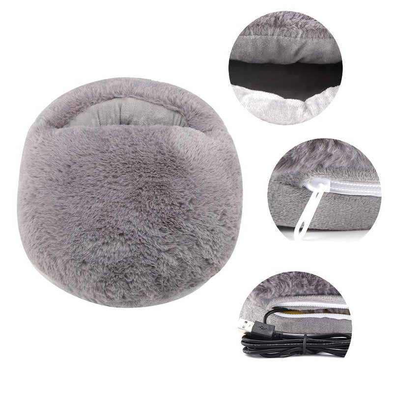 Raguso Electric Foot Cushion Electric Foot Warmer Cushion for home for Dormitory (gray) Grey - BeesActive Australia