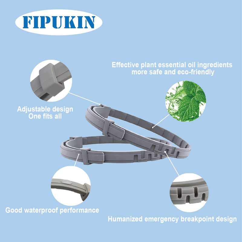 Fipukin Flea and Tick Collar for Cats, Natural and Safe Flea and Tick Collar for Cats, Waterproof, One Size Fits All, Free Comb and Tick Removal Tool, Charity! 1-Pack - BeesActive Australia
