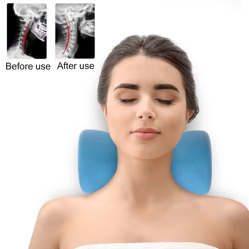 Neck Stretcher Neck Cloud - Cervical Traction Device for Neck Pain Relief, Neck Hump Corrector Pillow, Neck Support, Neck and Shoulder Relaxer for TMJ Pain Relief and Cervical Spine Alignment(Teal) Teal - BeesActive Australia