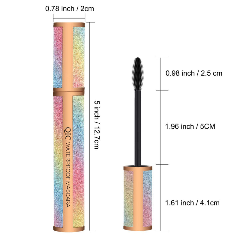 MiDenso 4D Lash Mascara Silk Fiber Eyelash Mascara Waterproof Thicker Longer Voluminous Eyelashes Makeup Long Lasting with Hypoallergenic Ingredients Non-toxic and Natural (Champagne Gold) - BeesActive Australia