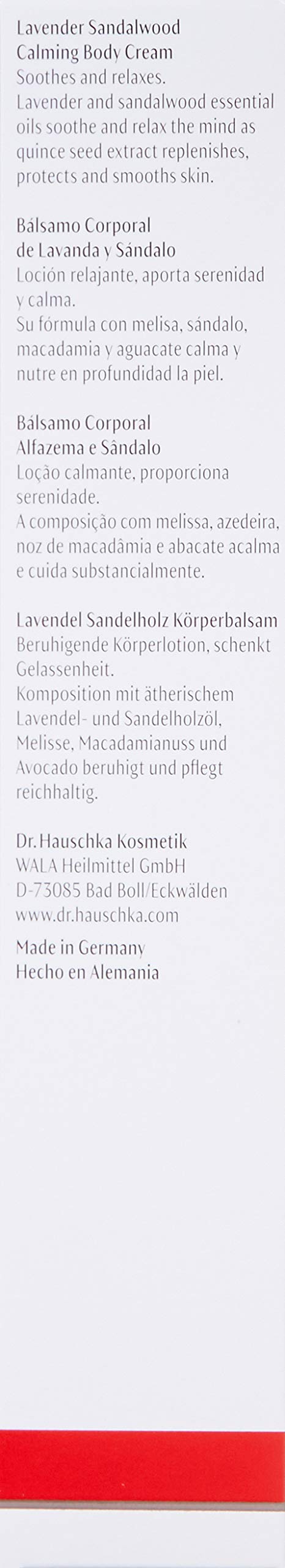 Dr. Hauschka Lavender Sandalwood Calming Body Cream, 4.9 Fl Oz - BeesActive Australia