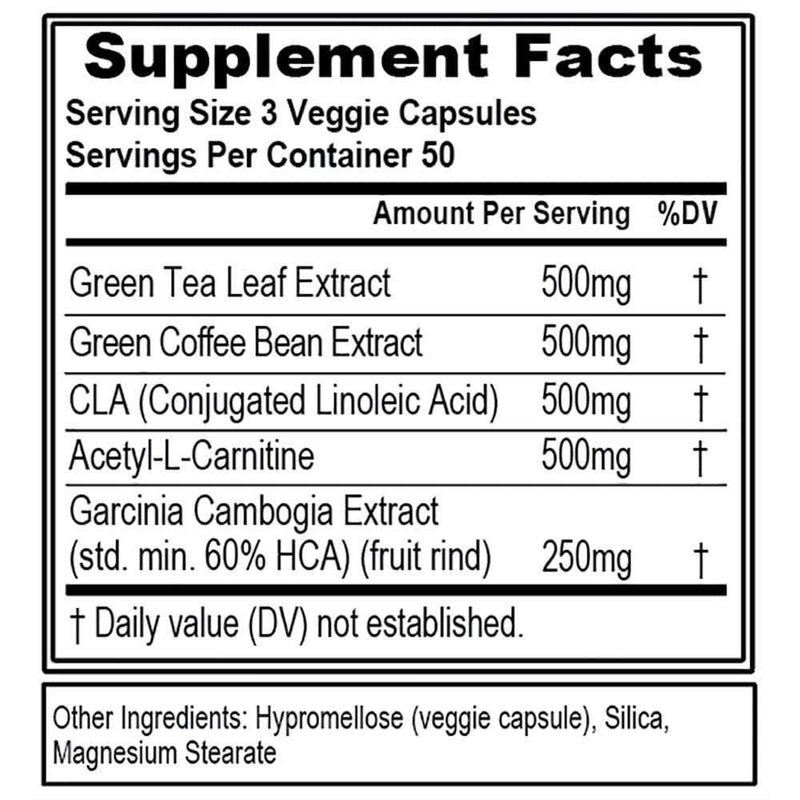 EVL Weight Loss Support Pills - Premium Multipurpose Appetite Metabolism and Fat Loss Support for Men and Women - LeanMode with Green Coffee Bean Extract CLA and Garcinia Cambogia - 50 Servings - BeesActive Australia