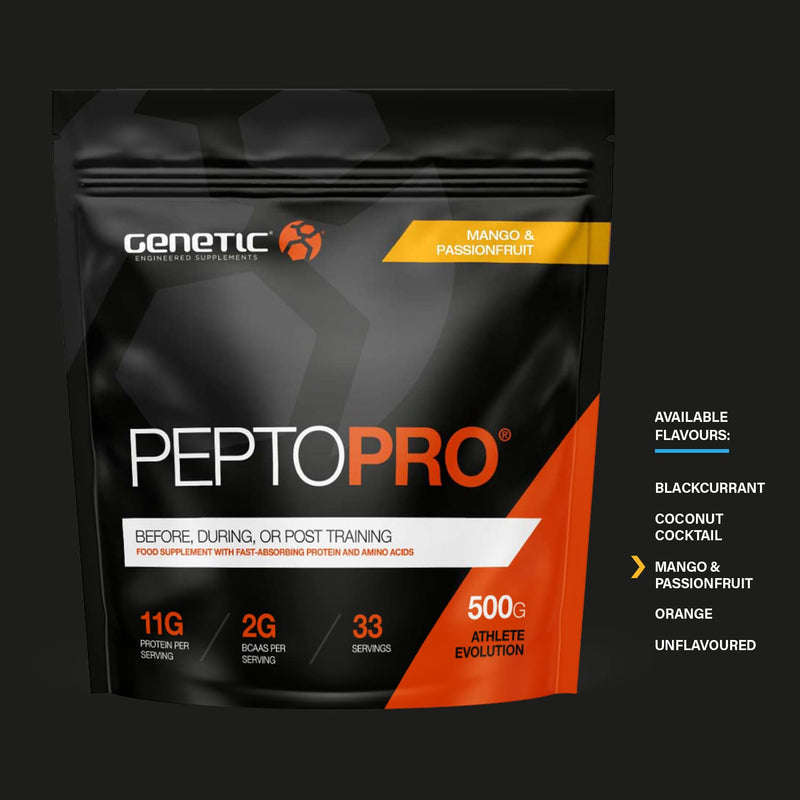 Genetic Supplements Hydrolysate Protein Powder – Pure Casein Powder, Protein Isolate, Pre-Workout Supplement, Mango Passion Fruit, 500g, 33 Servings Mango Passionfruit - BeesActive Australia