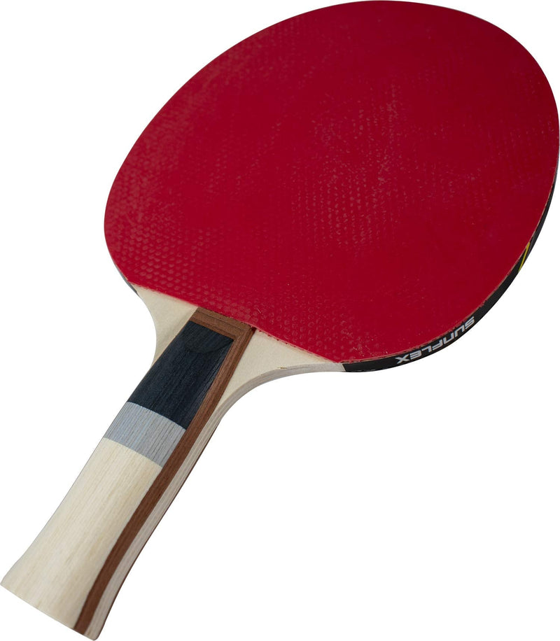 Sunflex Plus A13 Table Tennis Racket - Starter Ping Pong Bat for Training Wooden Handle with Ergo Grip - Smooth Rubber Racket with Inverted Pips Without Sponge - BeesActive Australia