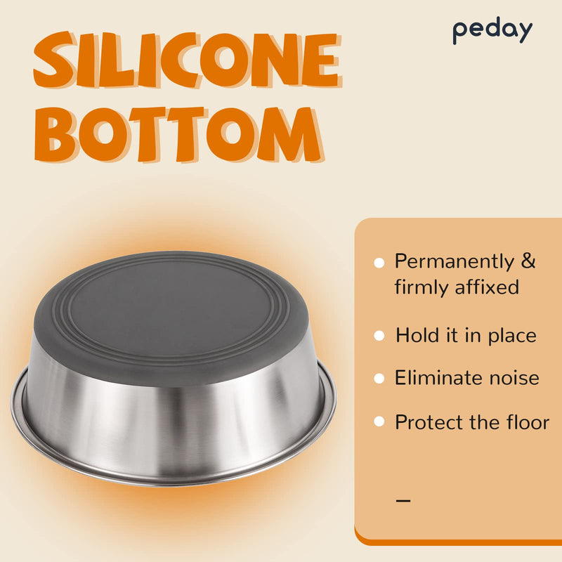 PEDAY Stainless Steel Dog Bowls with Nonslip Bottom, Pack of 2 Toy Dog Breeds - BeesActive Australia