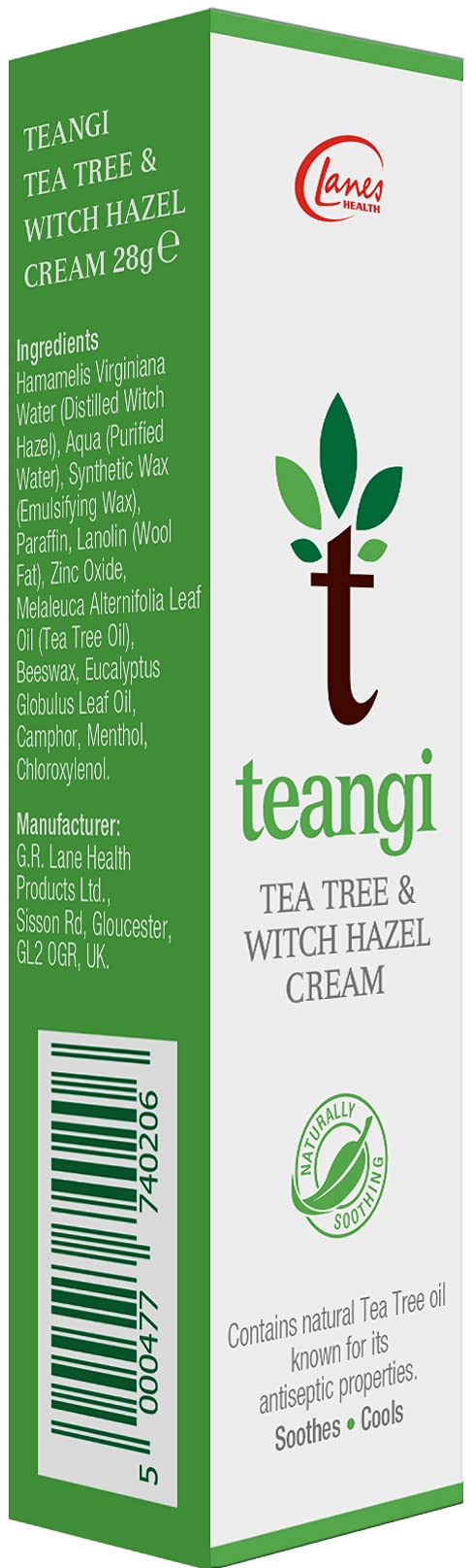 2 x Teangi Tea Tree and Witch Hazel Cream 28g, Soothing and Calming Treatment for Irritated Sensitive Skin with all Natural Ingredients - BeesActive Australia