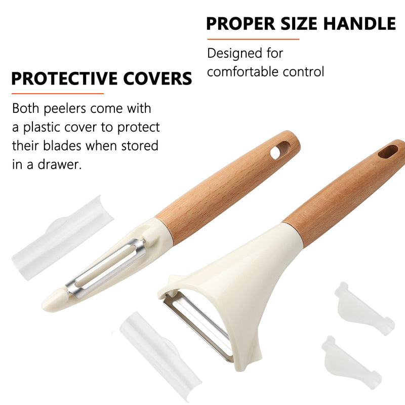 Potato Peelers Stainless Steel Swivel Peelers Y-Shaped and I-Shaped Peeler Set of 2,Vegetable Carrot Fruit Peelers for Kitchen - BeesActive Australia