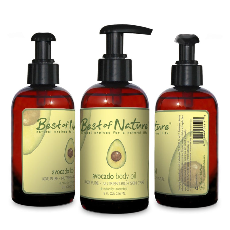 Avocado Body Oil - 8 oz - 100% Pure & Natural - For Body & Hair! - BeesActive Australia