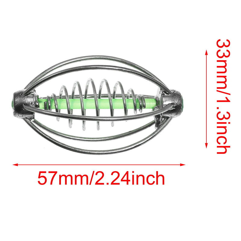 ZRM&E 5pcs Spring Fishing Feeder Stainless Steel Bait Cage Holder Fishing Tools Fishing Accessories 20g - BeesActive Australia