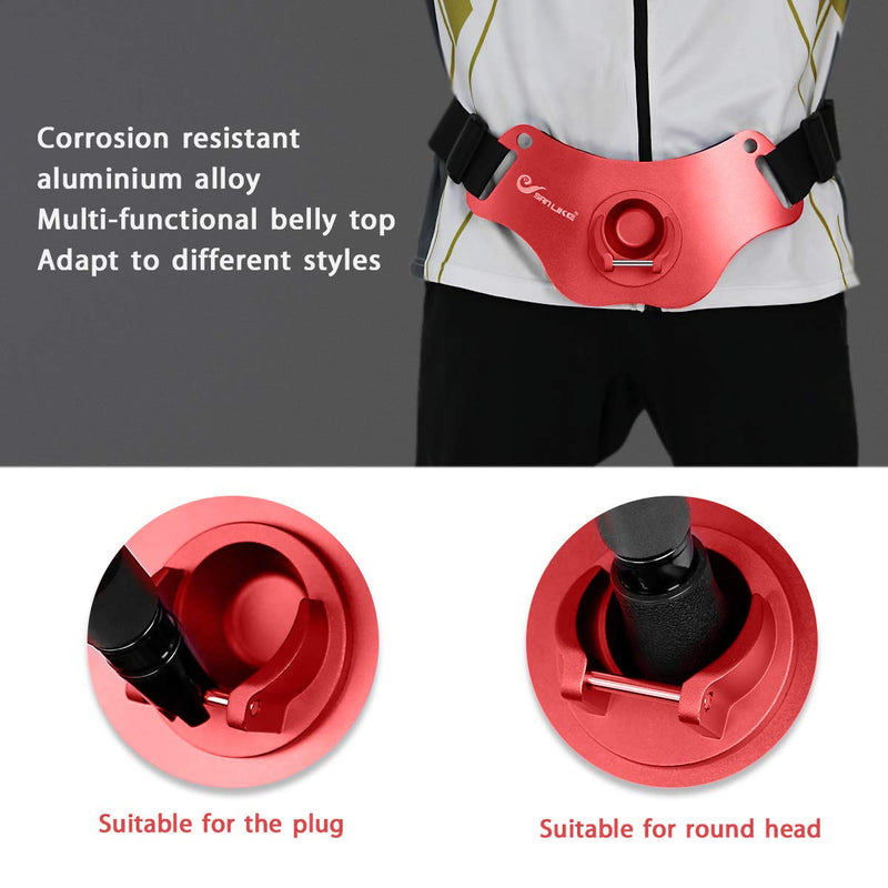 [AUSTRALIA] - SAN LIKE Fishing Belt Fight Belt - Adjustable Aluminum/Carbon Fiber Waist Fighting Belt Rod Holder Stand-up Offshore Gimbal Padded Fishing Pole Belt Sd-58 Red 