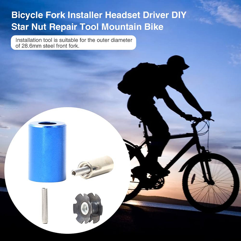 KASCLINO Bicycle Fork Star Nut Installation Tool Set, Bike Fork Installer Setting, Mountain Bike Headset Driver DIY Star Nut Repair Tool, with Spare Special Screw and 1 Free Start Nut(As Shown) - BeesActive Australia