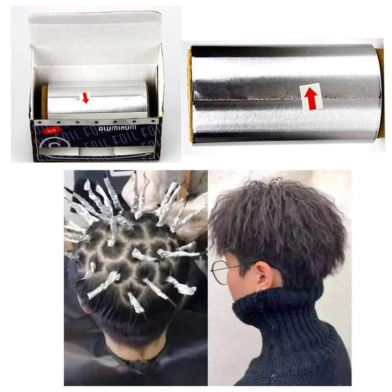 1 Pcs Foil Sheets Roll Highlighting Foil Silver Hair Foil for Coloring Hair Salon DIY Highlighting Hair Tool - BeesActive Australia