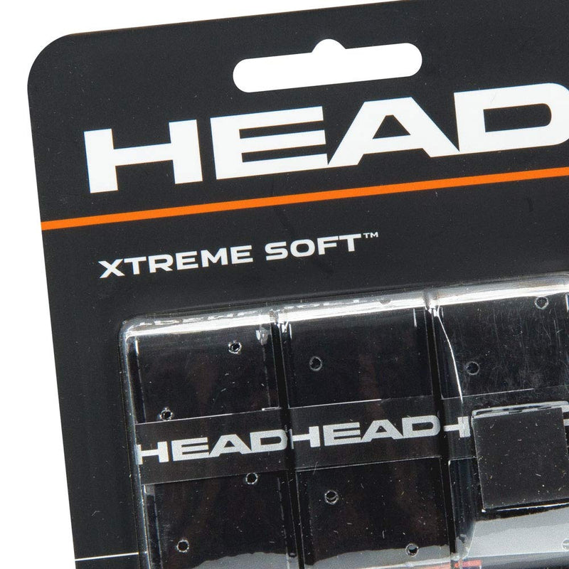 HEAD Xtreme Soft Racquet Overgrip - Tennis Racket Grip Tape - 3-Pack, Black - BeesActive Australia