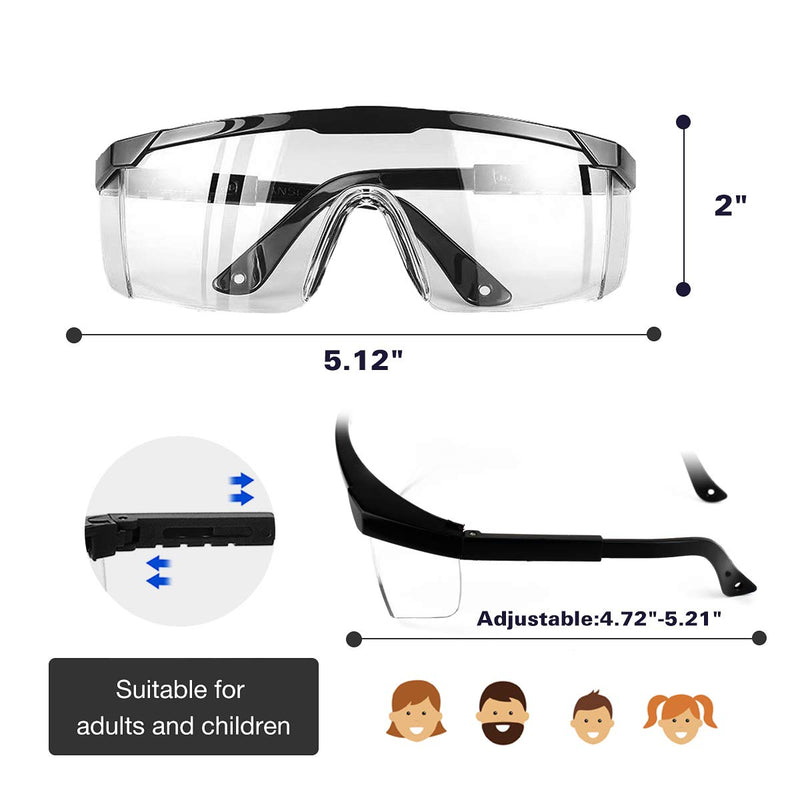PETLESO Safety Glasses, Anti Fog Safety Goggles Eye Protection Clear ...
