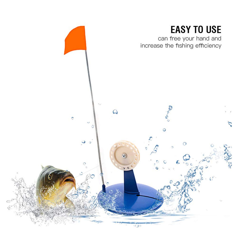 Dioche Ice Fishing Tip-Up, Lightweight Metal Fishing Rod Tip-Up Orange Flag Tackle for Fishing Angler - BeesActive Australia