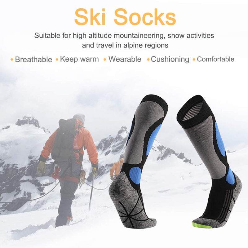 iayokocc 1 Pair Ski Socks for Skiing, Snowboarding, Cold Weather, Winter Performance Socks(Orange) - BeesActive Australia