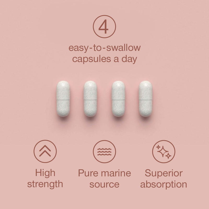 Marine Collagen Capsules 2400mg - Collagen Tablets with Hyaluronic Acid & Vitamin C - High Strength Collagen Supplements for Women & Men - 120 Capsules - Premium Collagen Complex for Skin Joints Hair - BeesActive Australia