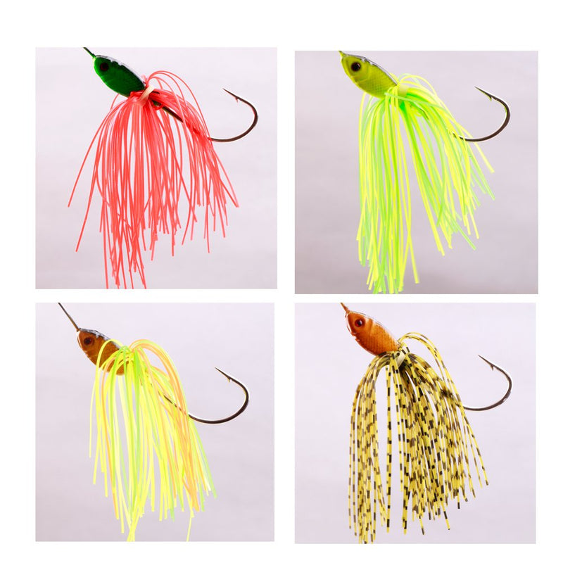 [AUSTRALIA] - Bass Spinnerbait,6 Pcs Fishing Lures Spinner Baits,Fishing Hard Spinner Lures, Bass Trout Salmon Hard Metal Spinnerbait by Free Fisher 