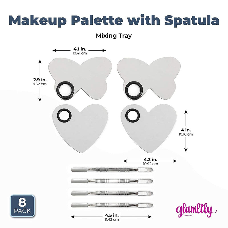 Makeup Foundation Mixing Palette Plates and Spatula Tools (8 Pieces) - BeesActive Australia