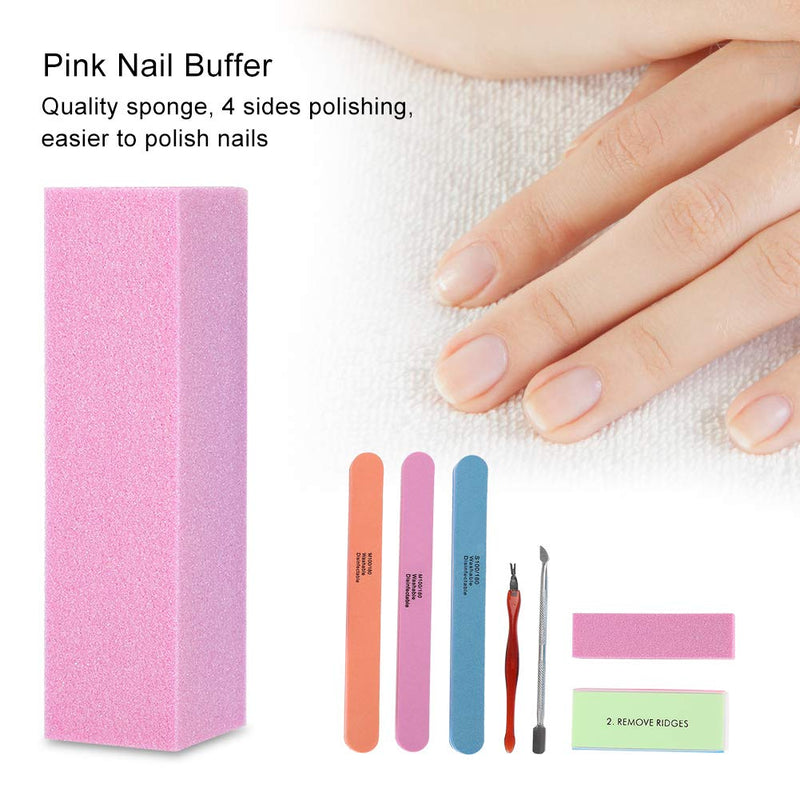 Manicure Set Professional Nail Polisher Nail Files Buffer Kit Dead Skin Pusher Cuticle Removal Nail CareTool for Fingernails and Toenails - BeesActive Australia