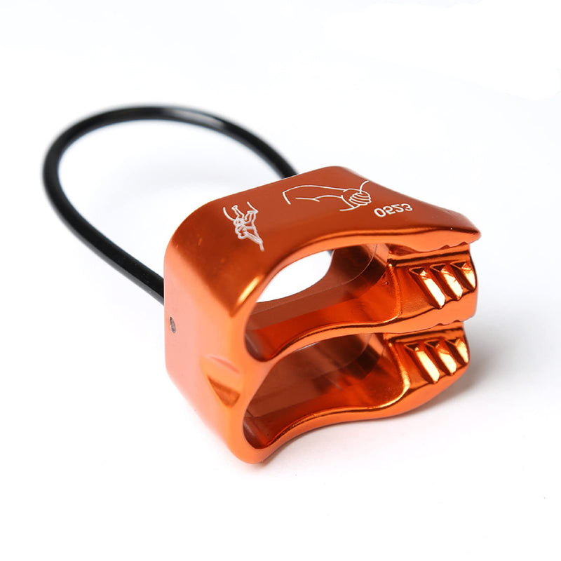 Yundxi 25KN Rappel ATC Belay Device Aluminum V-grooved Rock Climbing Rappelling Descender Safety Equipment Orange - BeesActive Australia