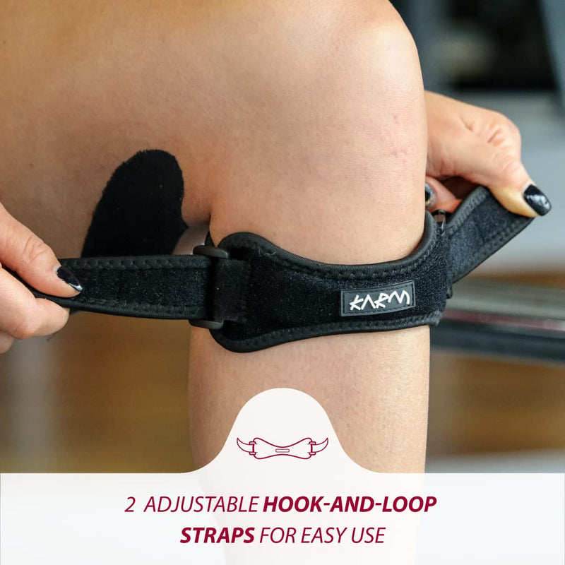Patella Knee Strap Support Stabilizer & Plus Size Jumpers Knee Band - Patella Tendon Strap for Osgood Schlatter, Running, Patellar Tendonitis, Meniscus Tear, Women, Men, Youth Black (Pair) Plus Size (2XL/3XL/4XL/5XL/6XL) - BeesActive Australia
