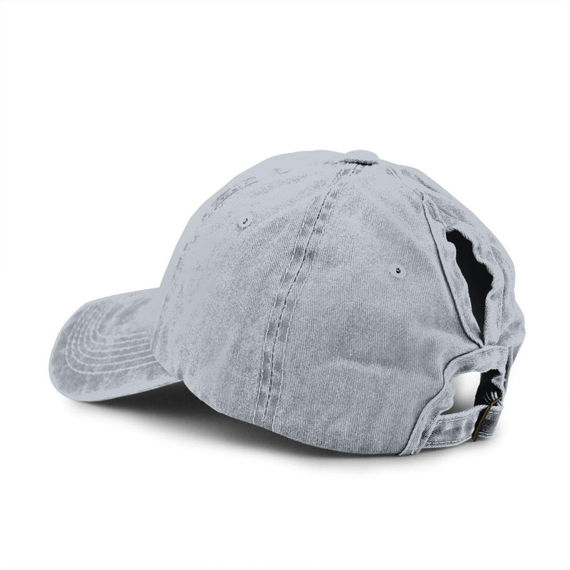 OASCUVER Mama Bear Denim Hat Adjustable Female Stretch Baseball Hats Ponytail Gray One Size - BeesActive Australia