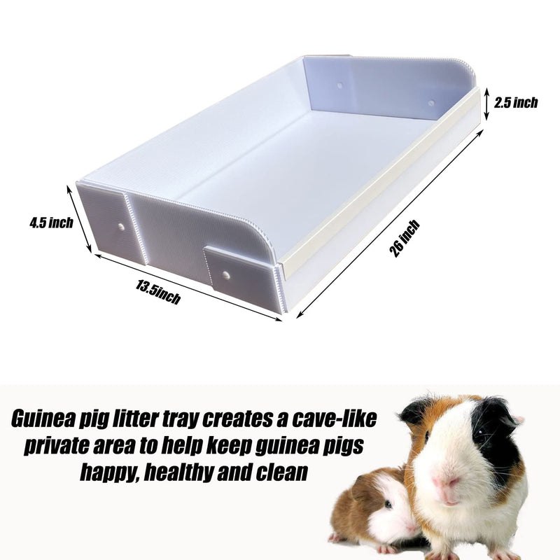 Guinea Pig Litter Box Guinea Pig Kitchen for All C&C and Midwest Cages,Guinea Pig Hay Box Keep The Guinea Pig Cage Clean and Tidy. C&C1X2 White - BeesActive Australia