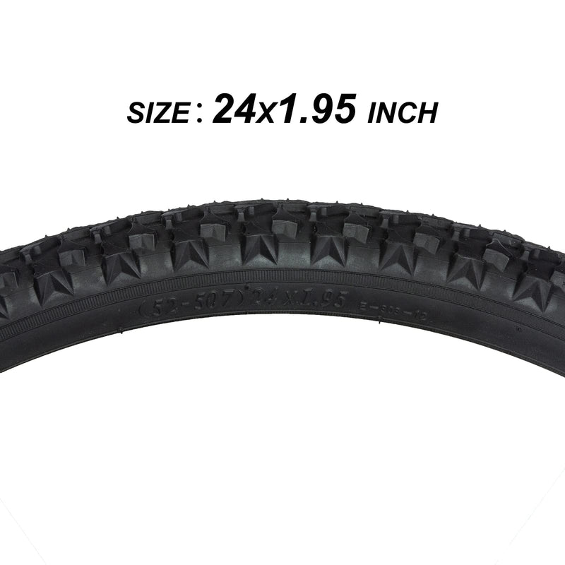 ZUKKA Bike Tire,24/26/29 inch Foldable Replacement Mountain Bicycle Tires 24"x1.95"/Carbon Steel Bead - BeesActive Australia