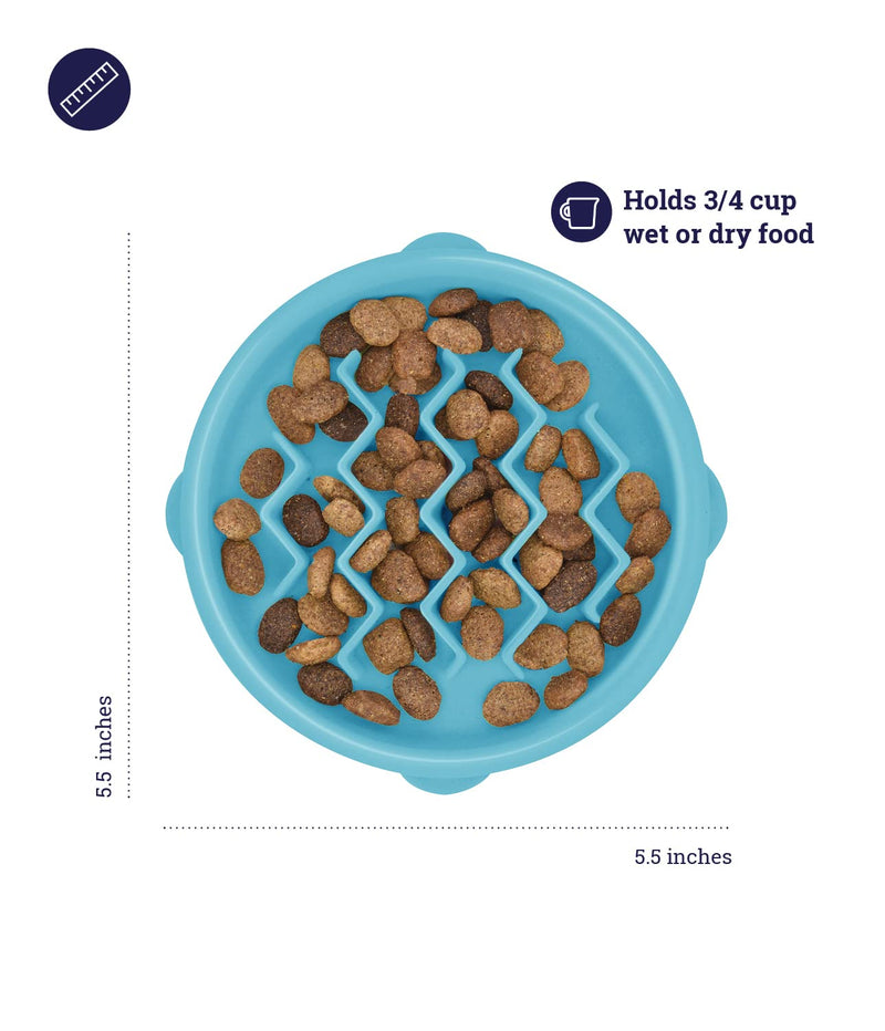 Petstages Interactive Cat Puzzles, Slow Feeders, and Treat Dispensing Toys Feeder Blue Fun Feeder - BeesActive Australia