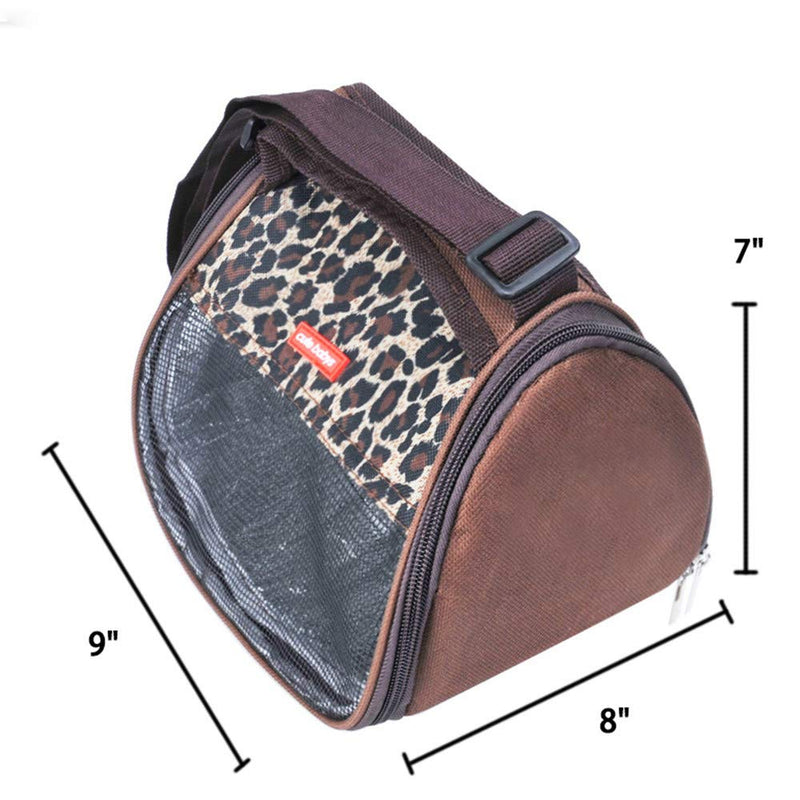 Travel Small Animals Guinea Pig Hamster Hedgehog Carrier Bag with Strap Durable Breathable Portable Small Guinea Pig Chinchillas Hamsters Hedgehogs Carrier Shoulder Bag for Small Animals Carriers Brown - BeesActive Australia