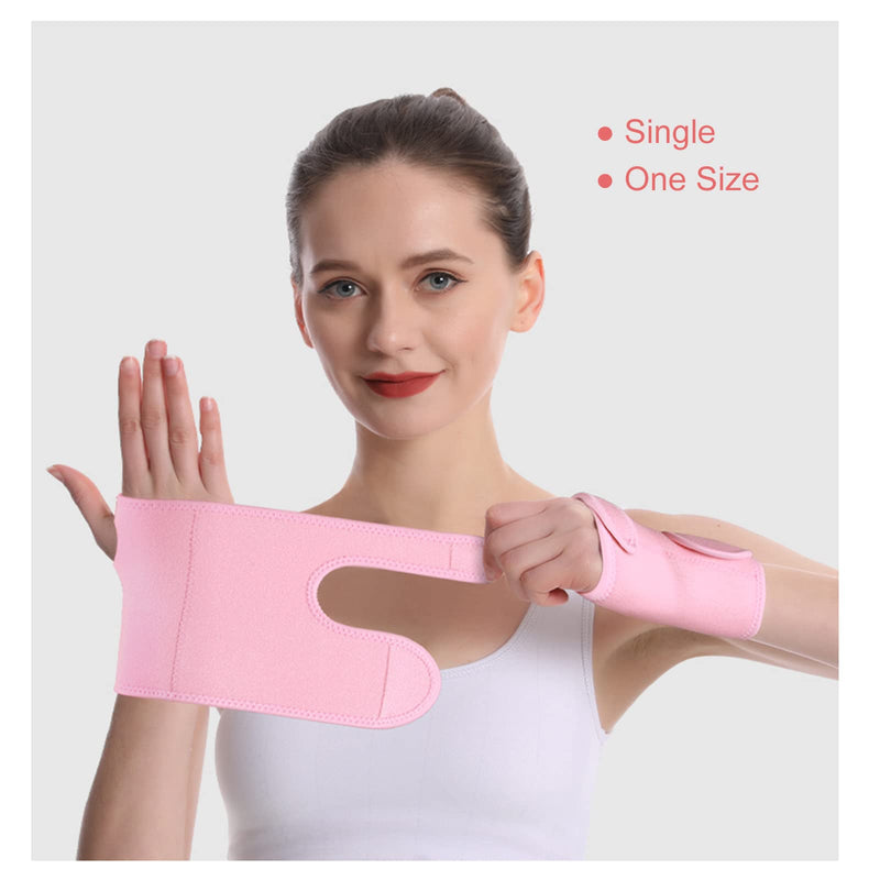 yeloumiss Wrist Splint Support Brace Compression Wrist Brace Elastic Adjustable Carpal Tunnel Support with Metal Strip for Sports, Fitness, Arthritis, Tendonitis One Size Single (Right Hand, Pink) Right Hand - BeesActive Australia
