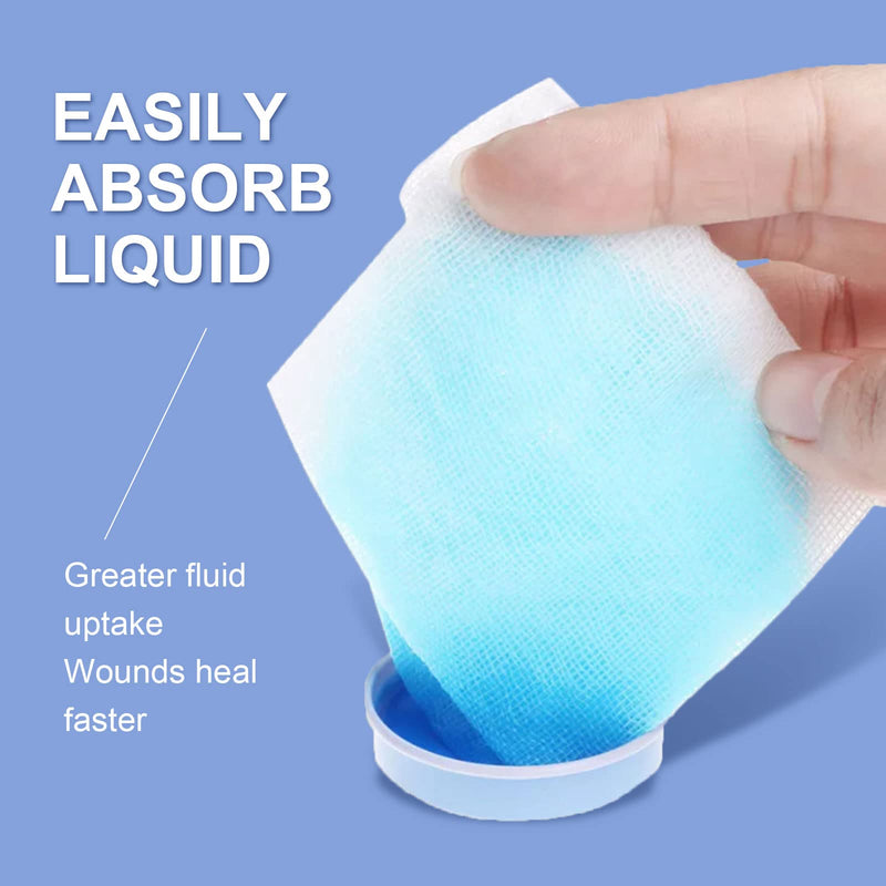 TSHAOUN 60 Pieces Sterile Gauze Swabs Cotton Gauzes Non Stick Gauze Wipe Pads Skin Care Dressing Pads (60 Pieces) - BeesActive Australia