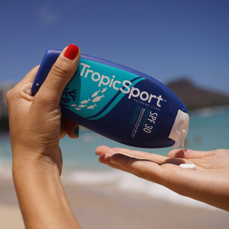 TropicSport Mineral Sunscreen Lotion SPF 30, Reef Friendly, Water Resistant, Broad Spectrum, Natural Organic, Kids and Family Friendly (6.5 oz) 6.5 Fl Oz (Pack of 1) - BeesActive Australia
